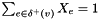 $ \sum_{e \in \delta^+(v)} X_e = 1 $