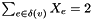 $ \sum_{e \in \delta(v)} X_e = 2 $